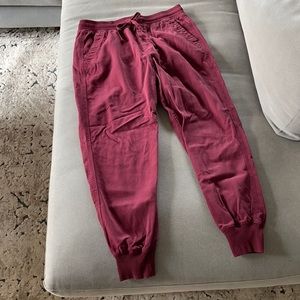 Burgundy cotton joggers